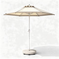 Parasol met beige doek en betonnen voet 200 x 200 x 250cm