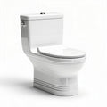 Witte staande toilet met een afmeting van 70 x 40 x 75cm van keramiek